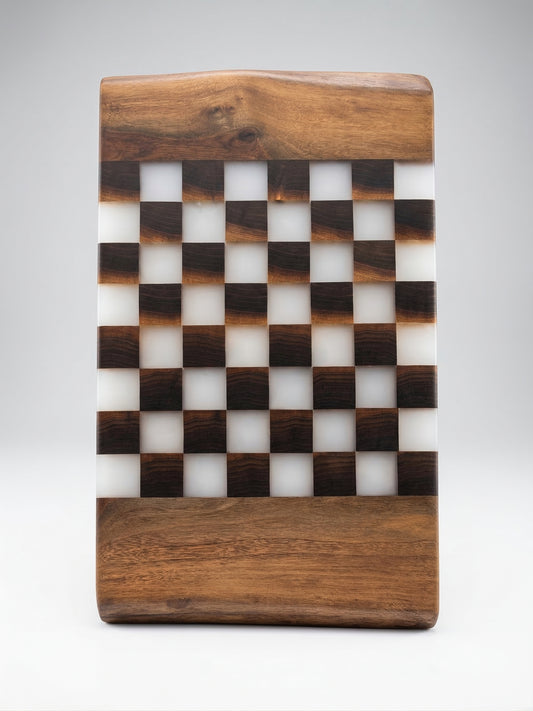 Live Edge Walnut Chess Board