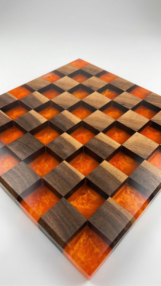 Volcanic Walnut Chessboard