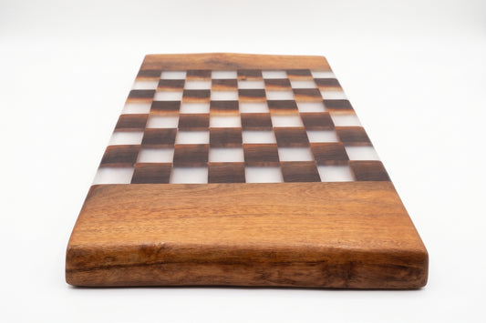 Live Edge Walnut Epoxy Chess Board