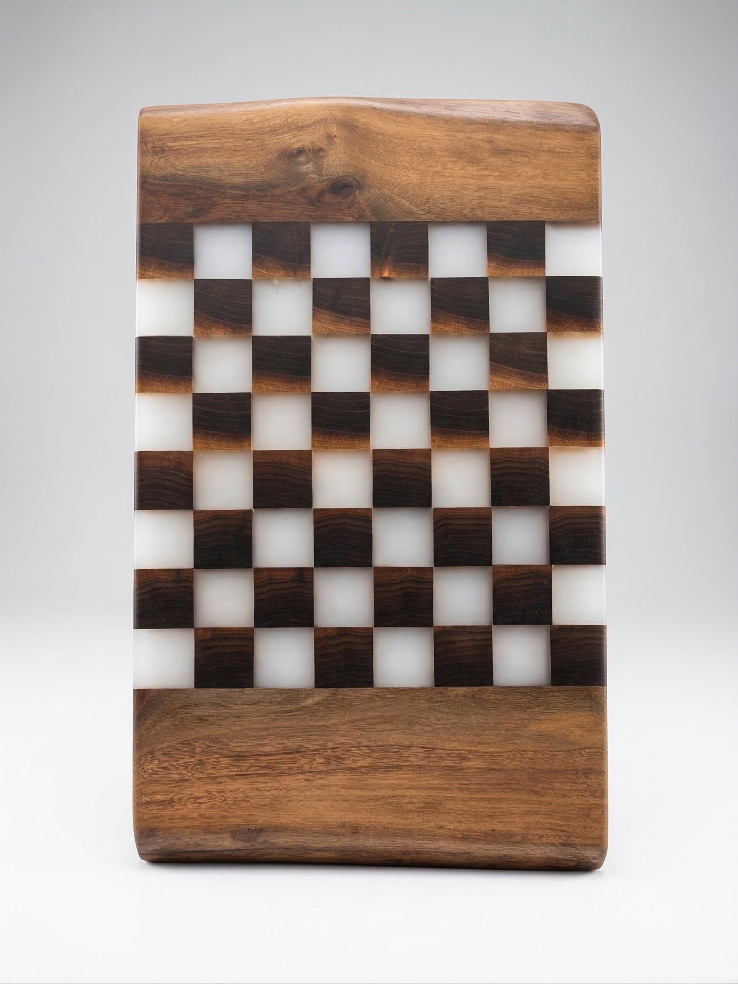 Live Edge Walnut Epoxy Chess Board