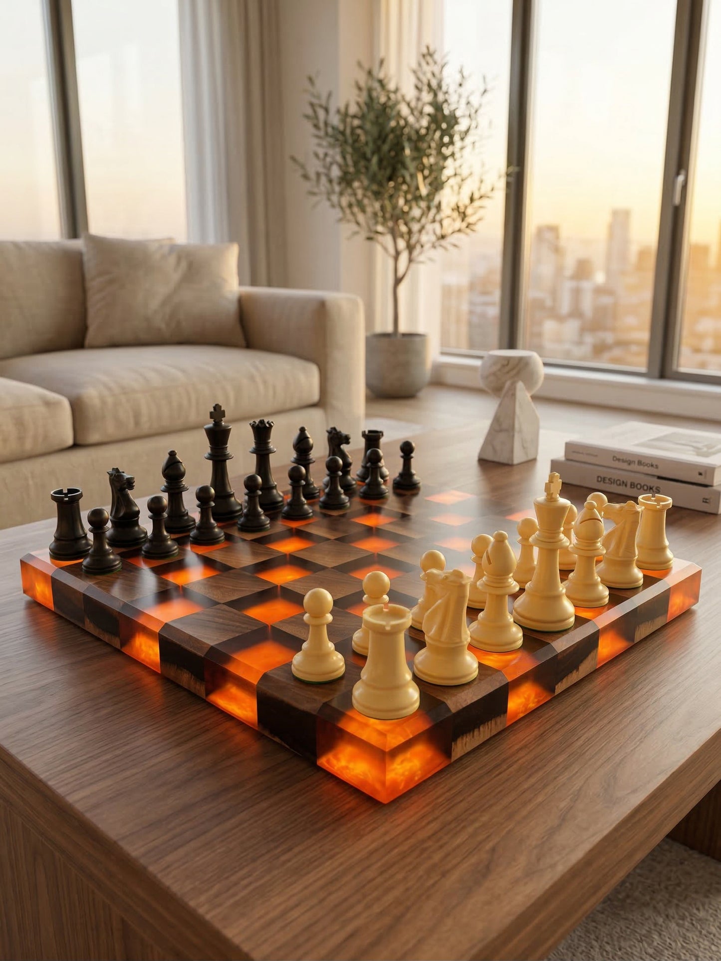 Volcanic Walnut Chessboard