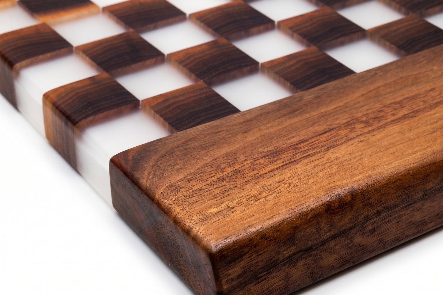 Live Edge Walnut Epoxy Chess Board