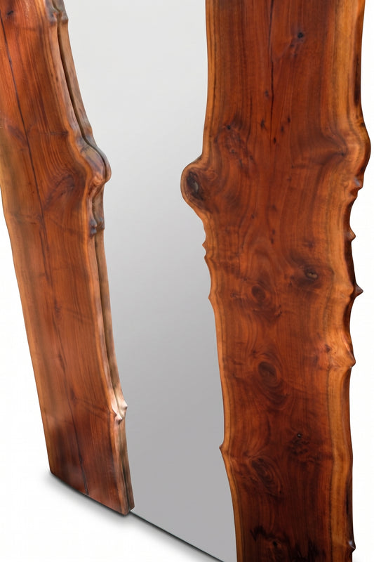 Bookmatched Walnut Live Edge Mirror